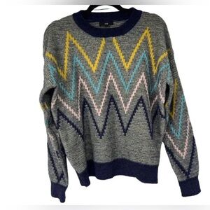 Fate Multicolor Zigzag Sweater Women’s Sz M